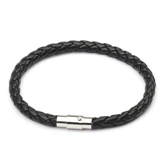 Neue Trendy Männer Schwarz Leder Armband Freundschaft Armbänder & Armreifen Pulseras Hombre Punk Männer Schmuck Weihnachten Geschenk SL019