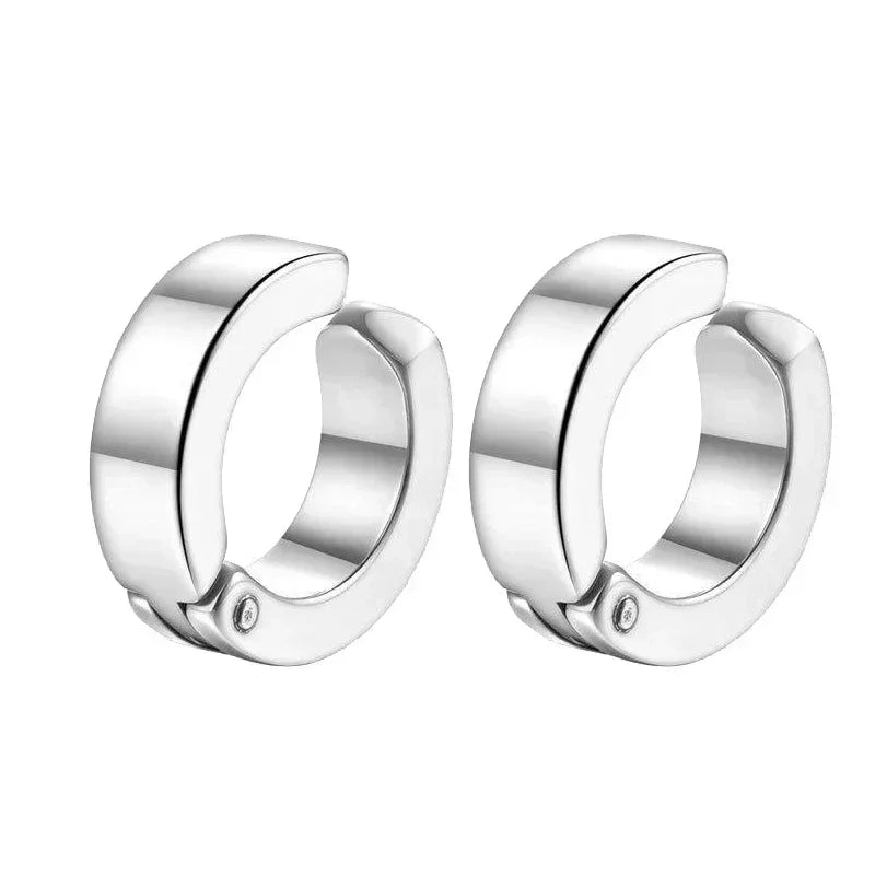 2 Stück Punk Herren Starker Magnet Magnet Ohrstecker Set Nicht Piercing Ohrringe Gefälschte Kreuz Ohrringe Geschenk für Freund Liebhaber Schmuck