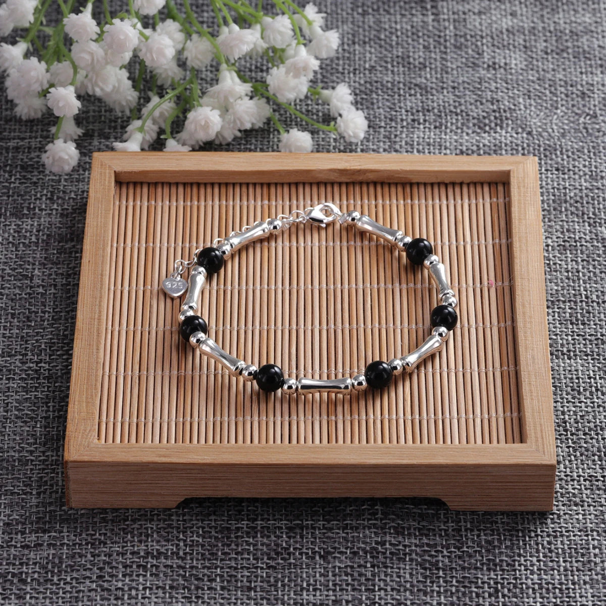 Panjbj sterling silber linie extrem feines armband für frauen lieben haert perle koreanisch ins süßes schmuck geschenk drops hipping