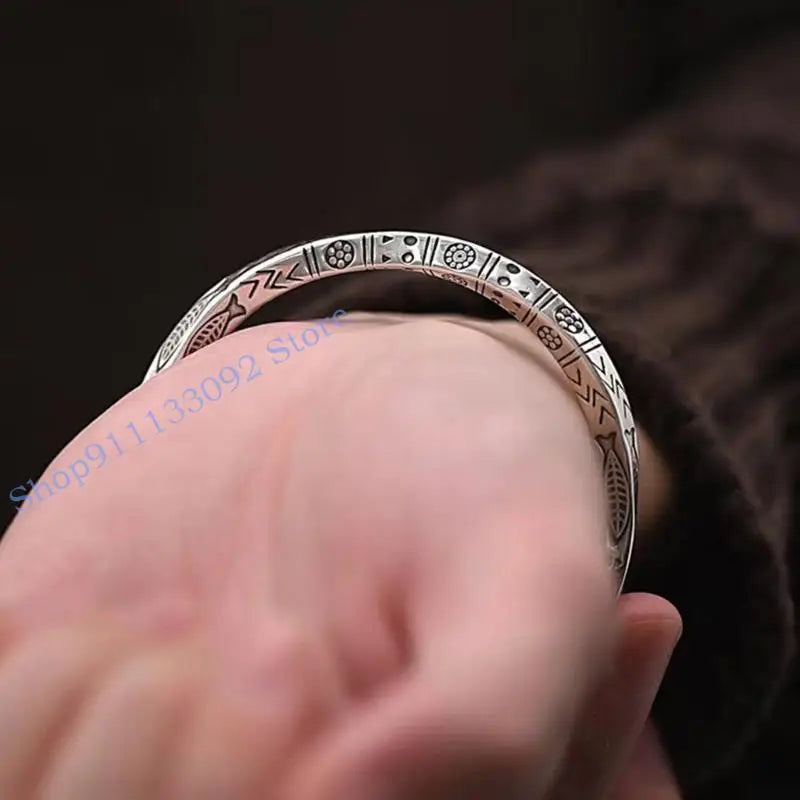 H9ED Viking-Bracelet für Männer Schutz Amulett Mobius Manschette Armreifen Geburtstag Geschenk