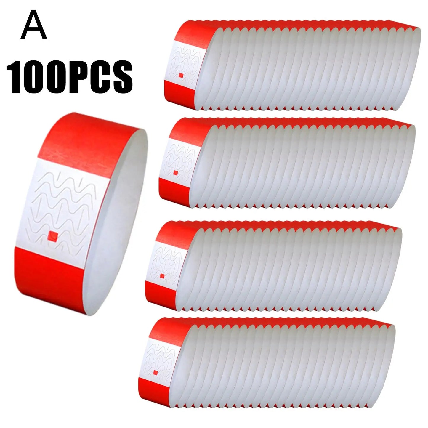 100pcs reißfestes wasserdichtes Papier armband Party papier Armband mehrfarbiges Event Ticket Armbänder Identifikation sband