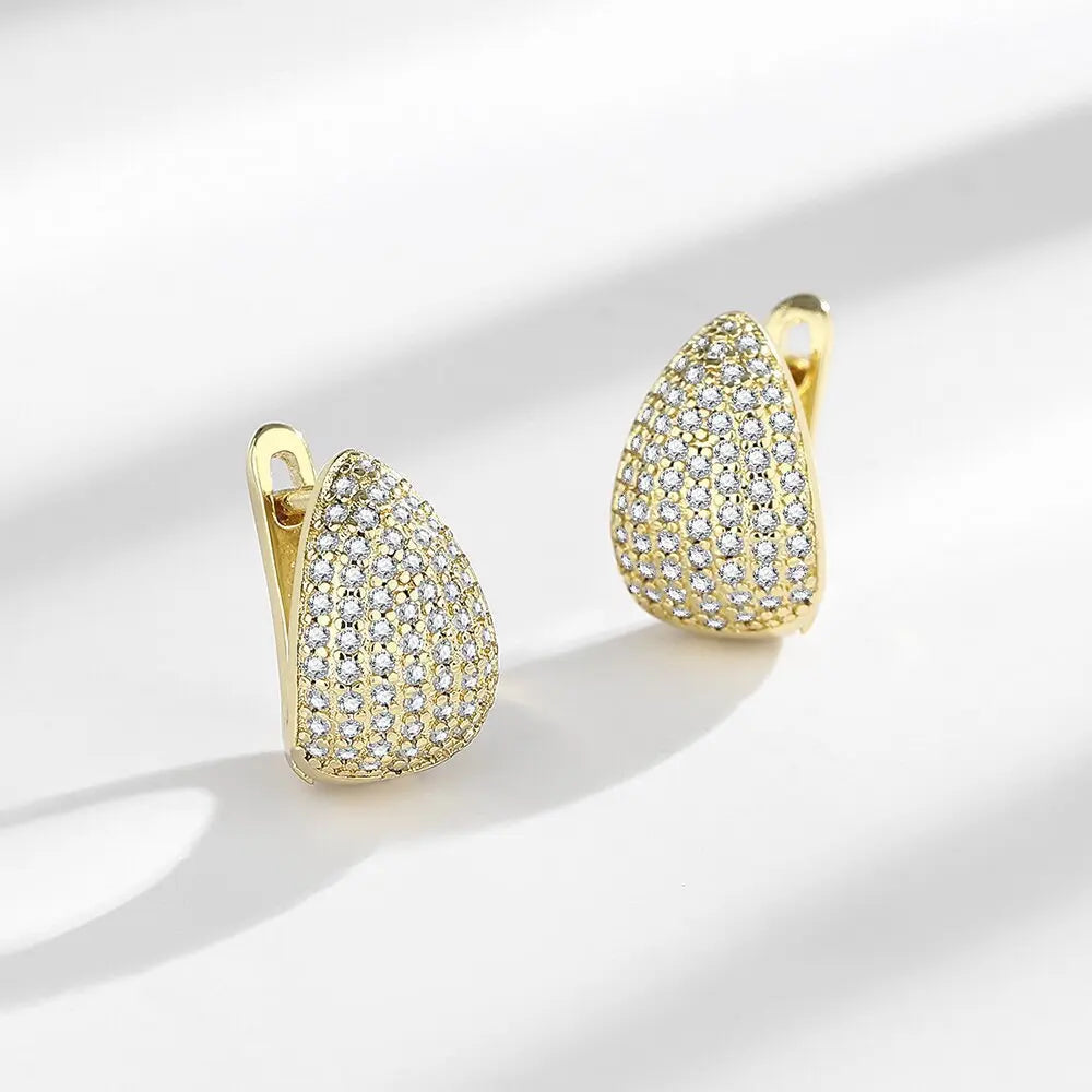 Creolen aus 925er-Sterlingsilber, Nadel, rosa Kristall, Herz-Creolen für Damen, modische geometrische Anhänger-Ohrringe, Luxus-Schmuck, Geschenke