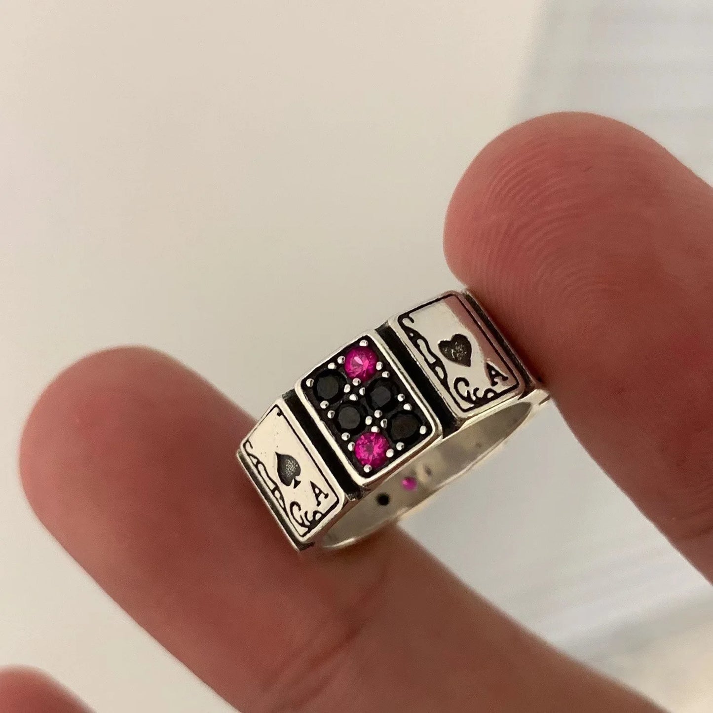 Mode Öffnung Ringe für Frauen Männer Spielkarte Finger Edelstahl Glück Poker Ring Party Mode Schmuck Geschenke Zubehör