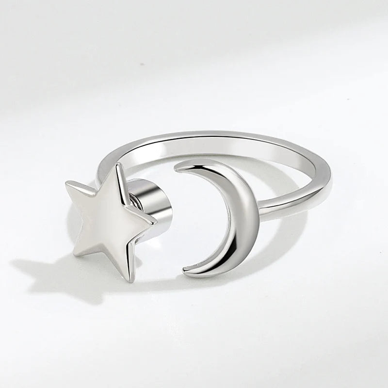Anti Stress Angst Zappeln Ringe für Frauen Edelstahl Spinner Sonnenblume Sonne Stern Ring Trendy Schmuck Geschenk Dropshipping