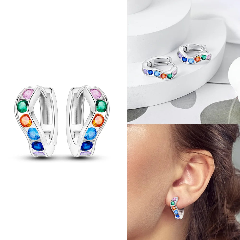 Schmetterlings-Ohrringe, Original 925er Silber, rosa Schleife, Herz, Zirkon, Stern, Blume, Ohrstecker, Damen, Schmuck, Geschenk, Liebe, Valentinstag-Set