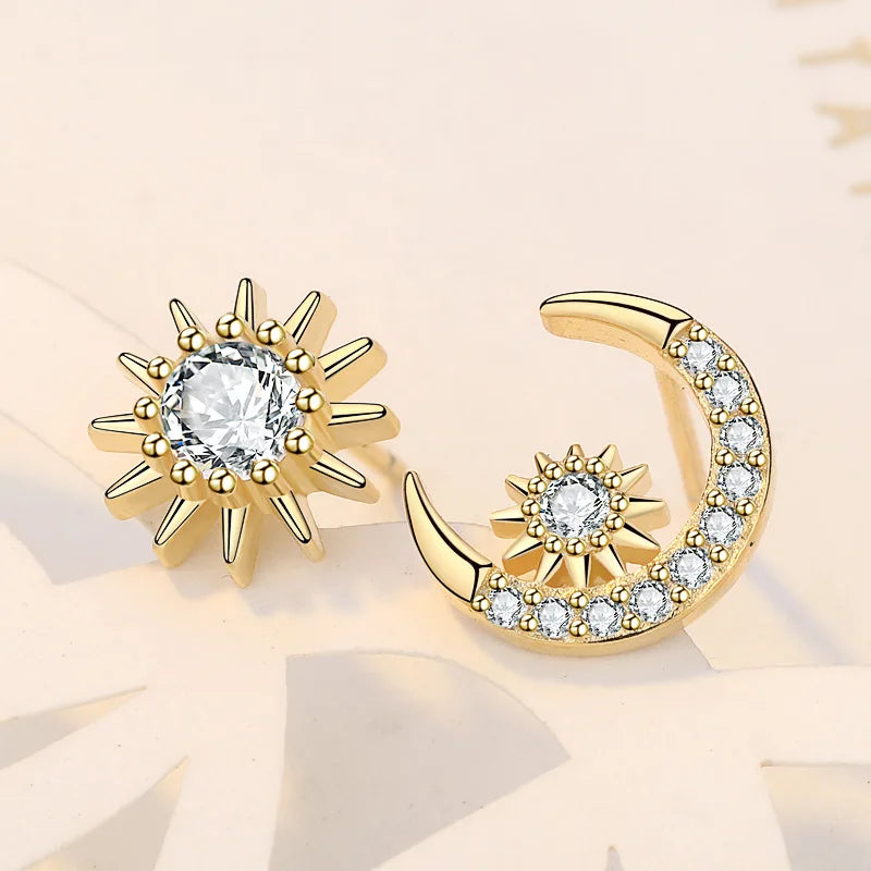 Stern-Ohrstecker aus 925er-Sterlingsilber, AAA-Zirkon, hohe Qualität für Damen, Ohrring, Hochzeit, Modeschmuck, Accessoires, Party-Geschenk