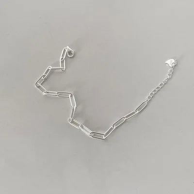 Panjbj sterling silber linie extrem feines armband für frauen lieben haert perle koreanisch ins süßes schmuck geschenk drops hipping