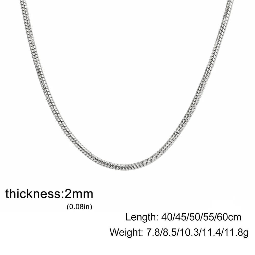 Skyrim Edelstahl Gold Farbe Runde Schlange Kette Halskette Frauen Männer Lange Hals Ketten Trendy Punk Schmuck Geschenk Großhandel