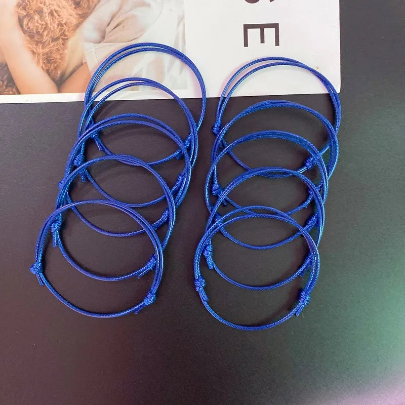 10 teile/lose Einstellbare Wachs Seil Fußkettchen für Frauen Männer Schwarz Rot Weiß Bunte Mode Fuß Armband Großhandel Schmuck Dropshippin