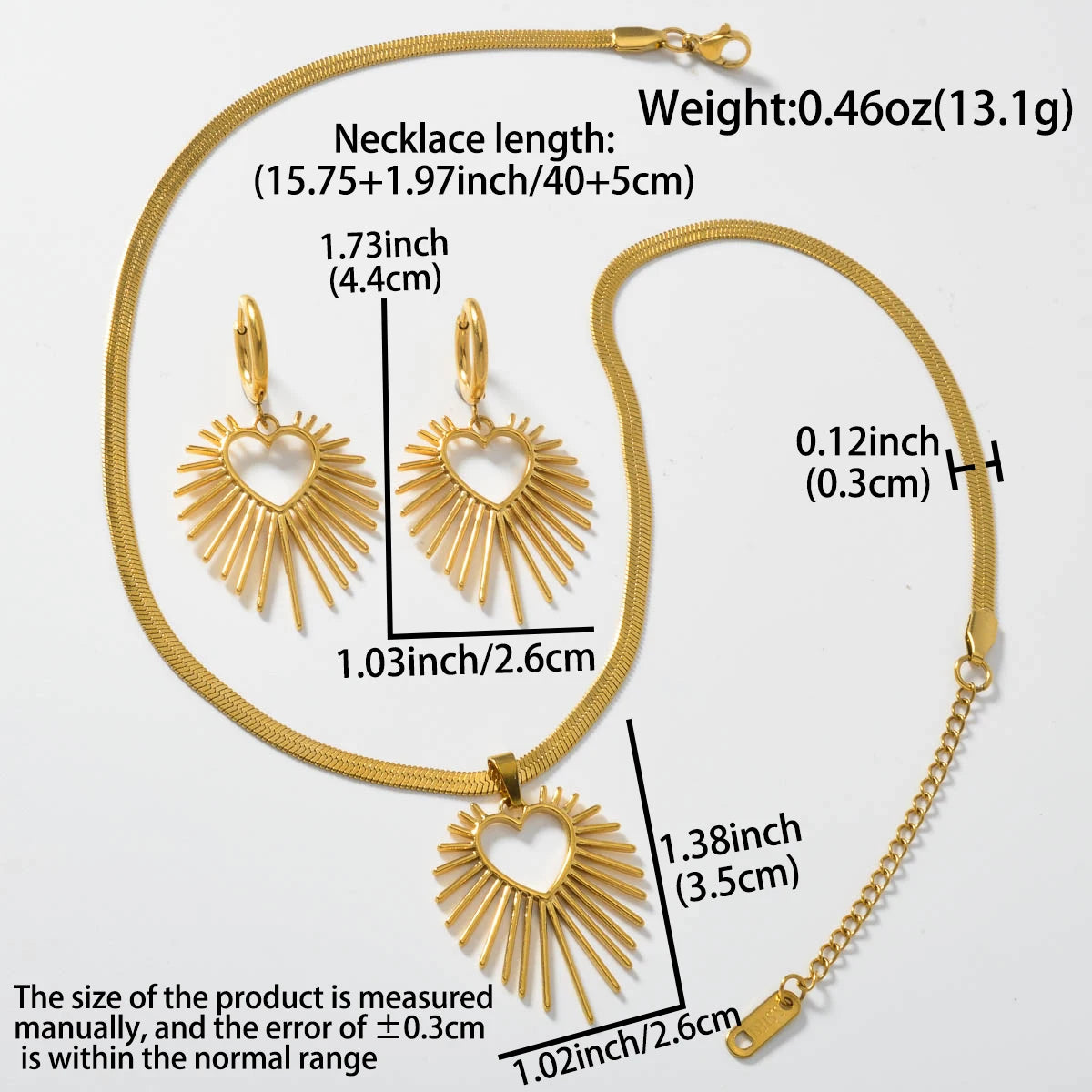 Trend Mond Sterne Hohl Anhänger Edelstahl Halskette Ohrringe Set Für Frauen Fashion Party 18K Gold-Überzogene Schmuck Set geschenk