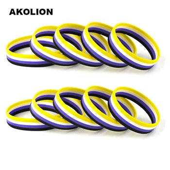 Gay Pride Pansexual Silikonkautschuk-Armbänder Sport-Armband Armreif SLP-0005