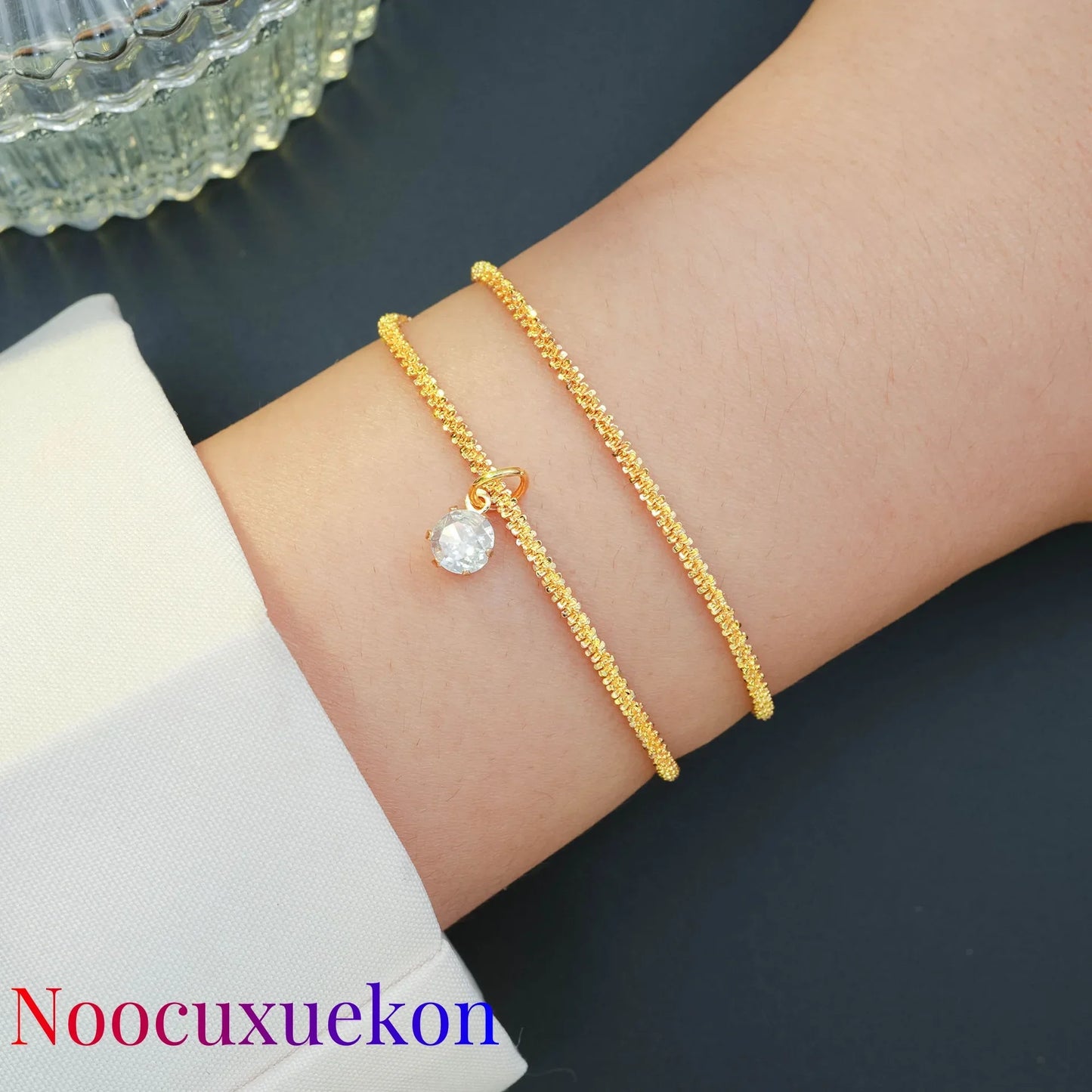 925 Sterling Silber Mode Farbe Funkelnde Verstellbare Armbänder für Frauen Elegante Feine Armband Neue Hochzeit Schmuck Geschenke