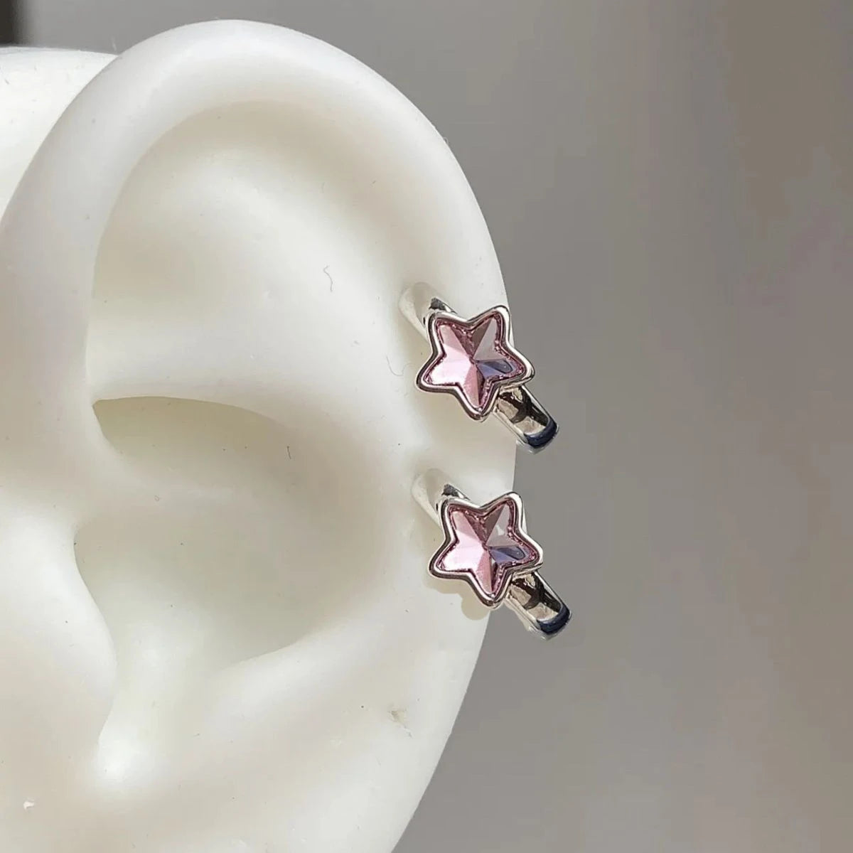 Mode Bunte Zirkon Stern Halskette Ohrringe für Frauen Süße Kühle Pentagramm Colliers Schlüsselbein Kette Ohrringe Y2K Schmuck Sets