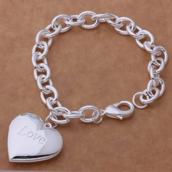 Armband aus 925er-Sterlingsilber, Herz, hochwertige romantische Kette für Damen und Herren, modisch, Verlobungsfeier, Hochzeit, Schmuck, Geschenk