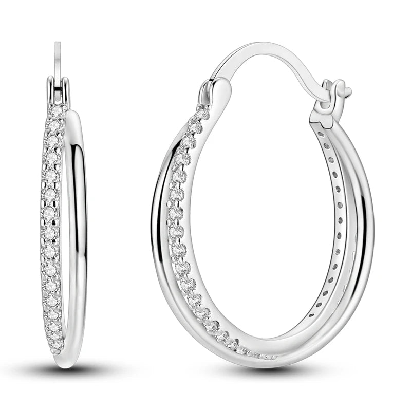 2025 neue 925 Sterling Silber Creolen Blumen Zirkon Tropfen Ohrringe Stud Für Frau Feine Geburtstag Hochzeit Schmuck Geschenke