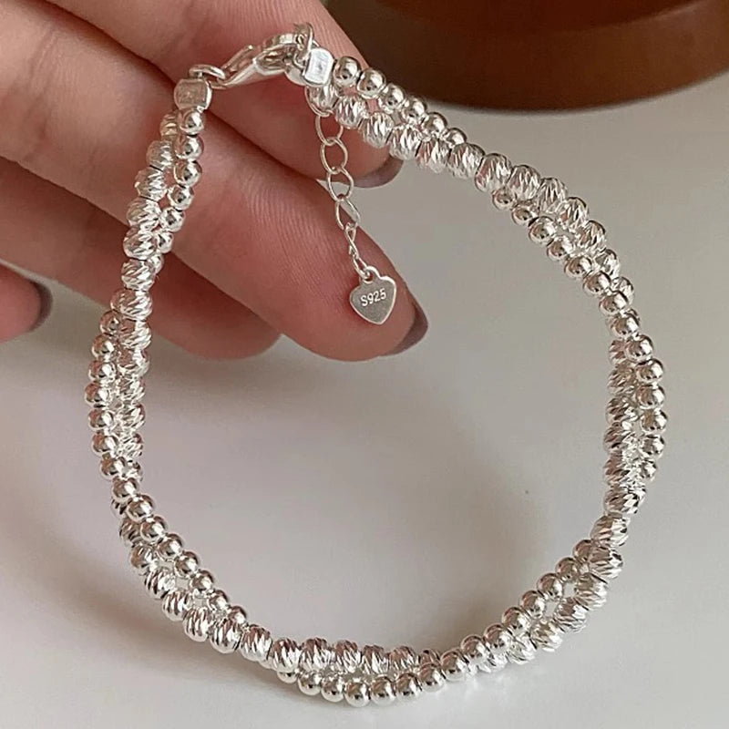 Panjbj sterling silber linie extrem feines armband für frauen lieben haert perle koreanisch ins süßes schmuck geschenk drops hipping