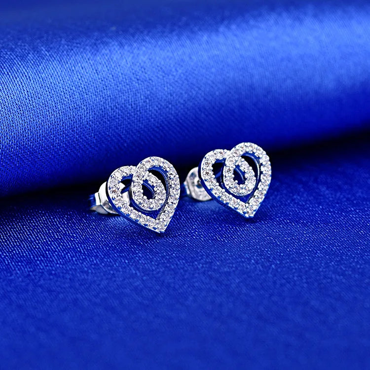 Stern-Ohrstecker aus 925er-Sterlingsilber, AAA-Zirkon, hohe Qualität für Damen, Ohrring, Hochzeit, Modeschmuck, Accessoires, Party-Geschenk