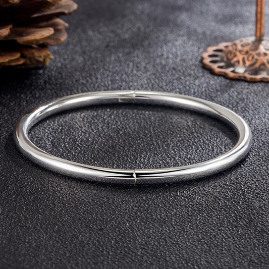 Armreif aus 925er Sterlingsilber, 4 mm, für Damen, luxuriöser Qualitätsschmuck, Großhandel mit Schmuck