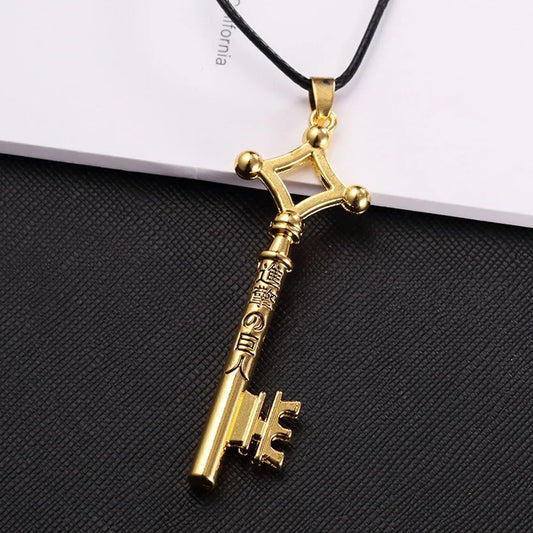 SUMENG 2025 Angriff auf Titan Eren Schlüssel Halskette Shingeki No Kyojin Anhänger Vintage Retro Anime Schmuck für Männer Cosplay