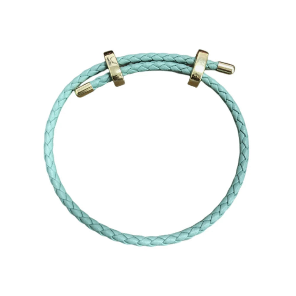 1Pcs Einstellbare Geflochtene Acht-Zeichen Schnalle Leder Armband Für Paar Männer Frauen Armreif Schmuck Machen Zubehör Großhandel