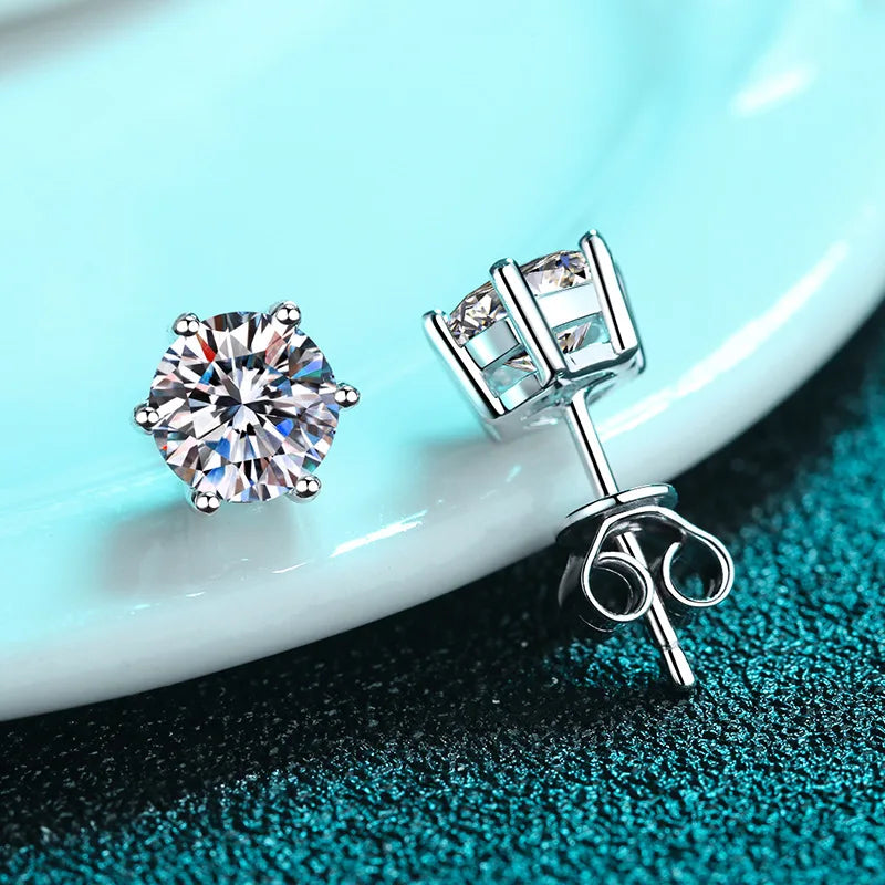 Stern-Ohrstecker aus 925er-Sterlingsilber, AAA-Zirkon, hohe Qualität für Damen, Ohrring, Hochzeit, Modeschmuck, Accessoires, Party-Geschenk