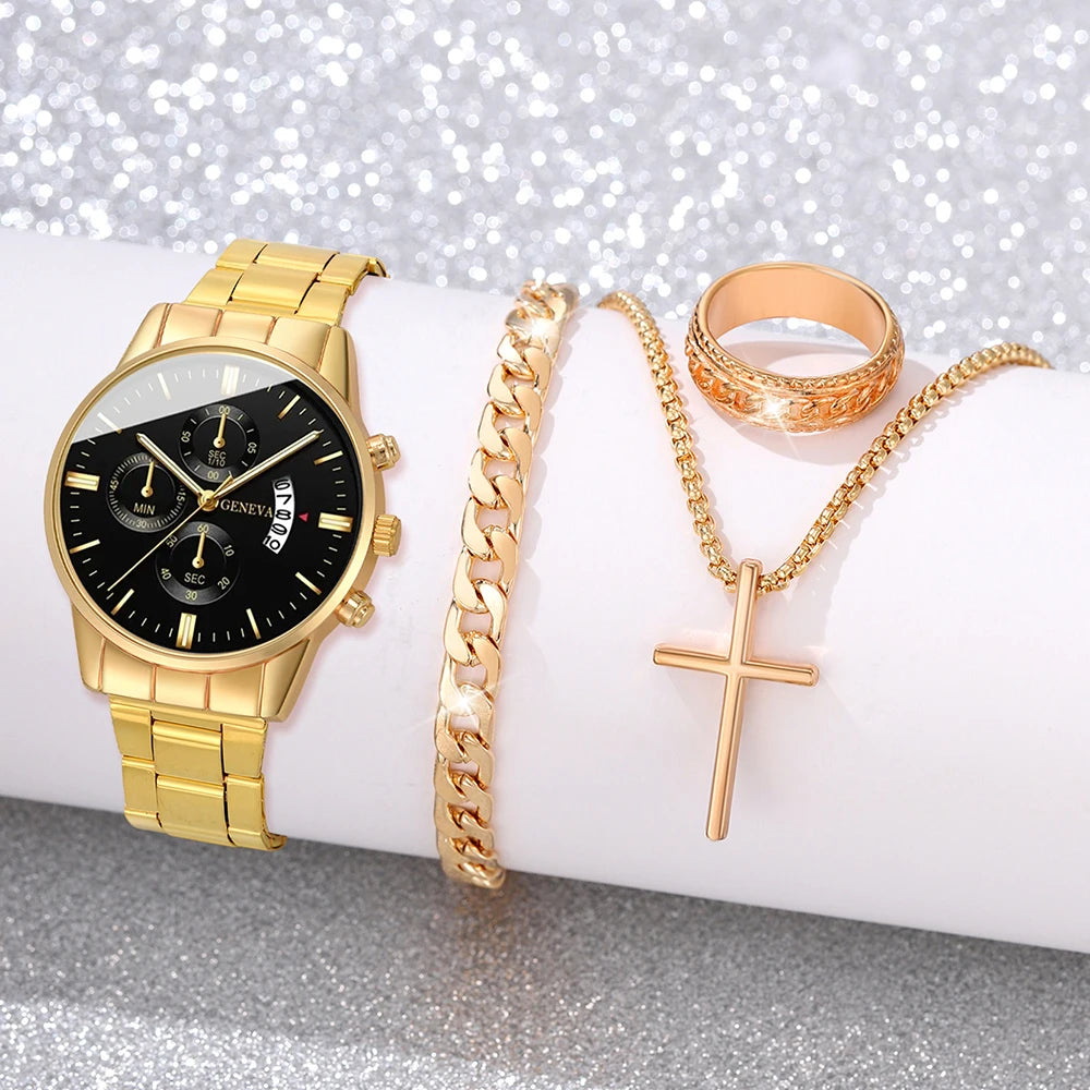 Mode Männer Edelstahl Uhr Luxus Kalender Quarz Armbanduhr Herren Business Uhren für Mann Uhr Montre Homme