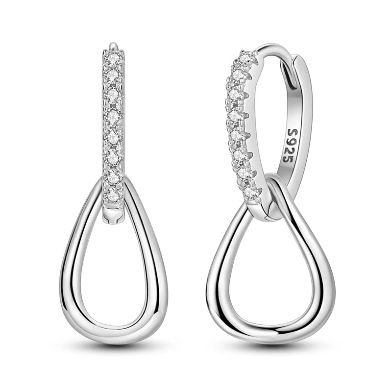 2025 neue 925 Sterling Silber Creolen Blumen Zirkon Tropfen Ohrringe Stud Für Frau Feine Geburtstag Hochzeit Schmuck Geschenke