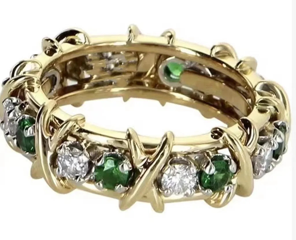 Exquisite Mode Kreuz Zirkon Ringe für Frauen Hochzeit Verlobung sring romantische Valentinstag Jubiläum Geschenk Schmuck Mujer