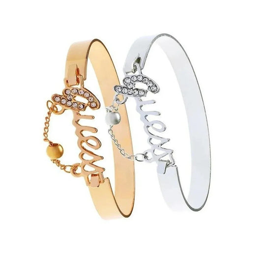 Frauen Metall Armband Brief Design Kette Quaste Legierung Band Kristall Charme Heißer Verkauf Schmuck Mode Schmuck