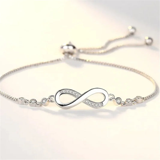 Neue feine 925er-Sterlingsilber-Armbänder mit hübschen Kristallen für Damen, Modeschmuck, Party, Hochzeit, Accessoires, Valentinstagsgeschenke