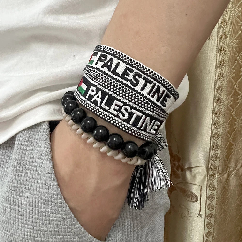 Mode handgewebte Flagge Stickerei Muster Armbänder für Frauen Männer ethnische Armband Schmuck Geschenk