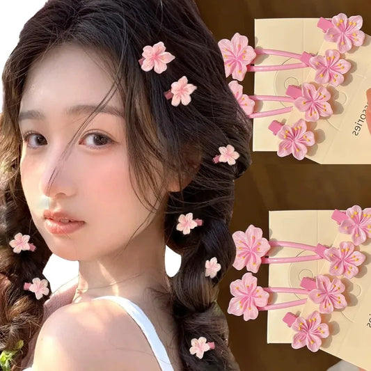 2/5 stücke Süße Super Unsterblich Rosa Mini Sakura Haar Clips Für Frauen Nette Reizende Koreanische Stil Haarnadel Täglichen Party haar Zubehör