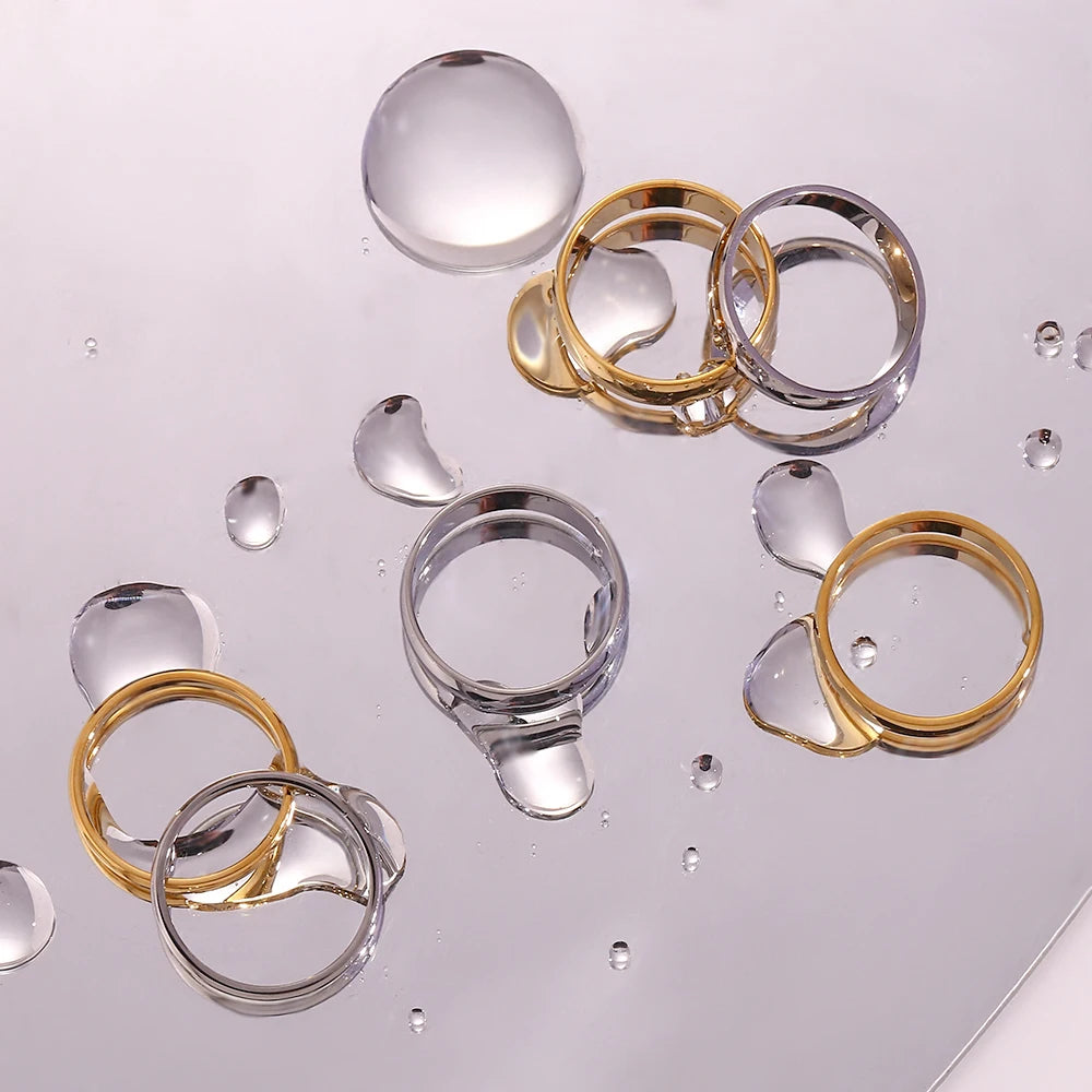 Anlauffreie 2mm 4mm 6mm Edelstahl 18K vergoldet Silber Farbe Knuckle Ringe für Lady Minimalistische Goldringe für Frauen