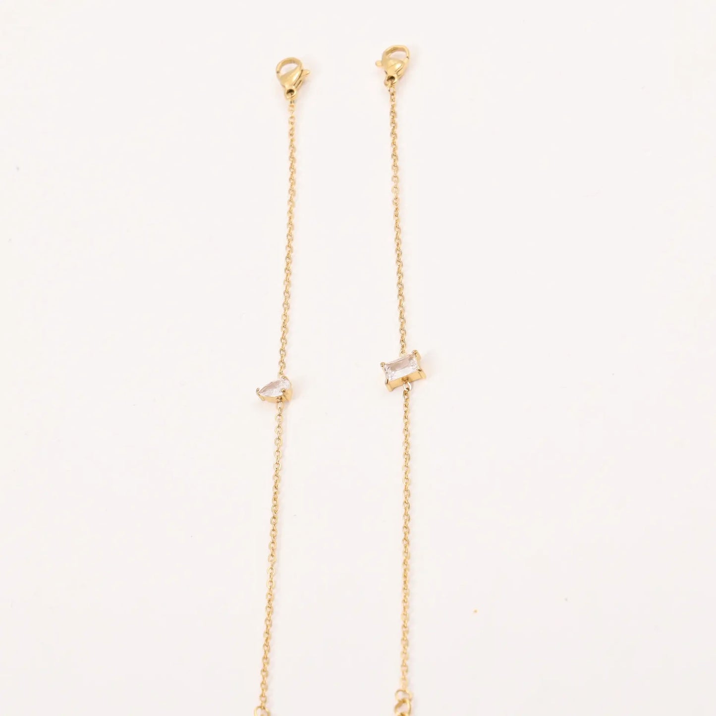 Neue Sommer Edelstahl Shinny Weiß Zirkon Kette Armbänder Für Frauen Einfache Armband Partei Schmuck Boho
