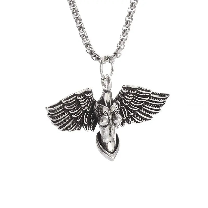 Versilberte Anime Mecha Schönes Mädchen Mädchen Anhänger Halskette Männer und Frauen Hip-Hop Rock Punk Trendy Schmuck Geschenk