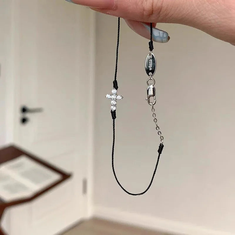 Panjbj sterling silber linie extrem feines armband für frauen lieben haert perle koreanisch ins süßes schmuck geschenk drops hipping