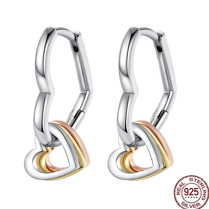 Ohrnadel aus 925er-Sterlingsilber, minimalistisch, gedreht, rund, Gold, Creolen, modisch, Zirkon, Ohrschnalle, Hochzeit, Damenschmuck, Geschenk