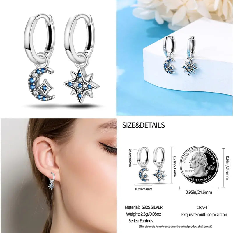 2024 Hotsale Ohrringe aus 925er-Sterlingsilber, Creolen mit Pavé-CZ-U-Form, Zirkon für Frauen, funkelnd, mit Größe, Modellanzeige