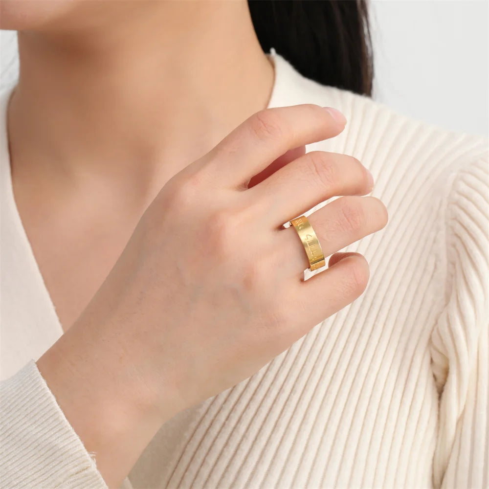 EUEAVAN Jüdischer hebräischer Segenring aus Edelstahl, geliebt ist meine, hebräische und englische Fingerringe, Paar-Amulett, Schmuck, Geschenke