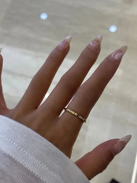 DASEIN Custom Trendy Zirkon Promise Neck Itl Ringe für Frauen Edelstahl Schmuck Neue Ehering für Party Frauen Geschenke