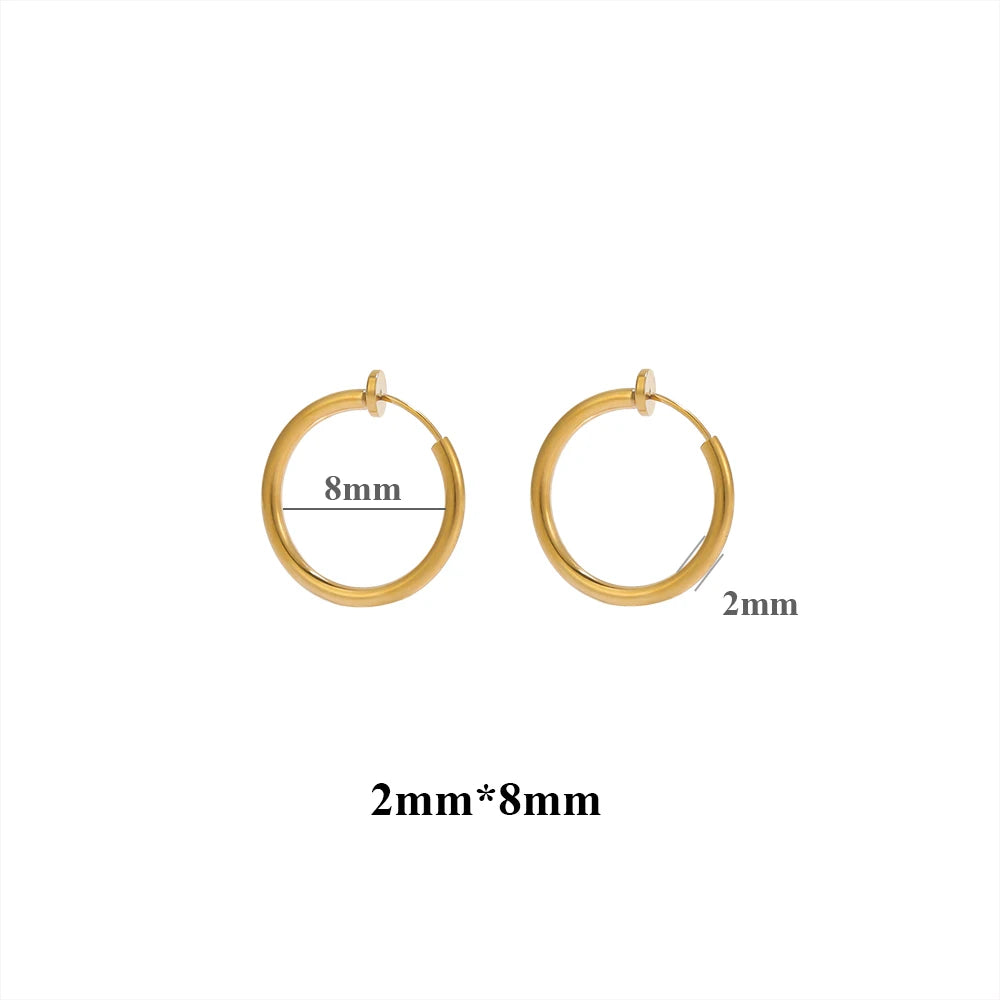 10 Stück 304 Edelstahl 2 mm Draht Ohrclips gefälschte Creolen für Frauen ohne Ohrlöcher Clip DIY Schmuckherstellung Zubehör