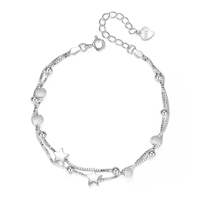925er Sterlingsilber, schöne Sterne, Armbänder für Frauen, koreanischer Modedesigner, Party, Hochzeit, Schmuck, Urlaubsgeschenke