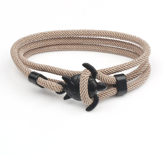 Männlich Einfache Mode Meeresschildkröte Seil Armband Hohe Qualität Milan Linie Reine Hand Stricken Armbänder Für Männer Armband Schmuck Geschenk