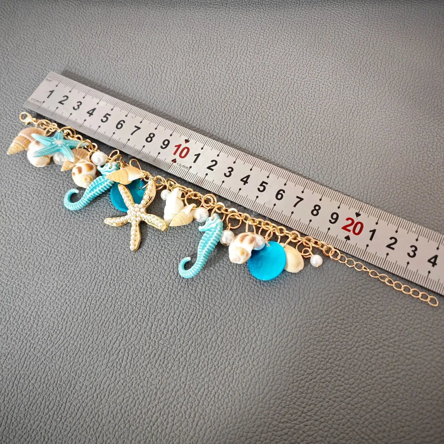 Trendiges Damen-Armband im Sommerurlaubsstil, Ozeanwelle, böhmisches Design, Muschelhai, Strandschmuck, Seestern, Sand, Dollar, Zeitmesser