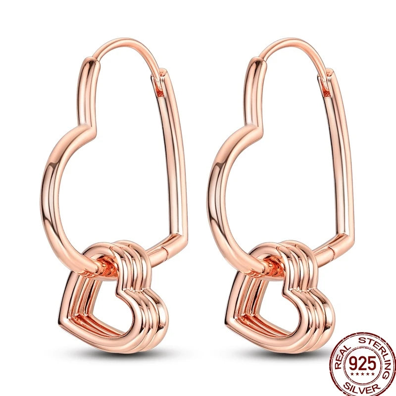 Ohrnadel aus 925er-Sterlingsilber, minimalistisch, gedreht, rund, Gold, Creolen, modisch, Zirkon, Ohrschnalle, Hochzeit, Damenschmuck, Geschenk