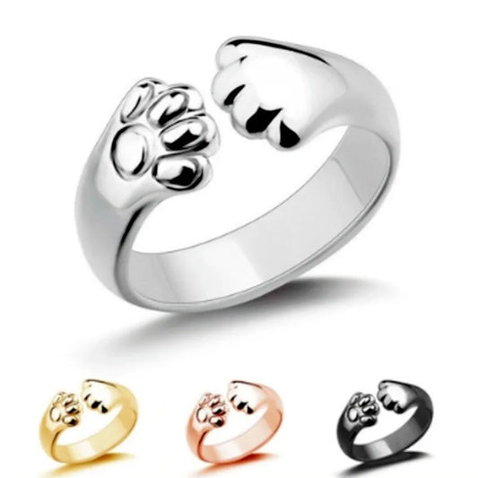 Niedliche Katzenklaue-Umarmungsringe, kreativer verstellbarer Ring für Frauen, niedliche Bärentatze, Katzenklaue, offener Ring, Party, Geburtstag, Geschenk, Schmuck