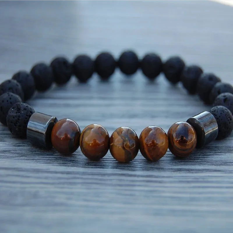 Schwarzes Turmalin, Hämatit, Rosenquarz & Lepidolith Armband/Heilung, Depression, Angst, Schutz, Empath Armband