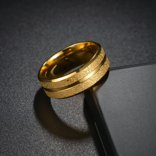 Einfacher 8 mm Herren-Paar-Ring aus schwarzem Titan, matt fertiger Fingerring, Schmuck für männliche Eheringe, Geschenk