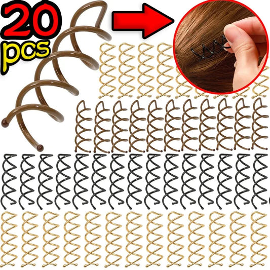 Frauen Minimalistische Haarnadeln Mädchen Feste Form Spirale Haarspange Weibliche Helical Bobby Pin Lady Twist Haarspange Haar-accessoire Kopfbedeckung