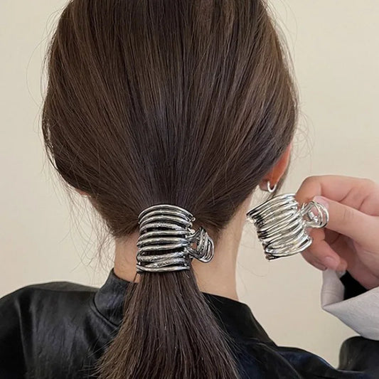 Mode Unregelmäßige Metall Haar Krallen Rutschfeste Haarnadeln Für Frauen Mädchen Hohe Pferdeschwanz Halter Haar Zubehör Clip Haar Grip Kopfbedeckungen